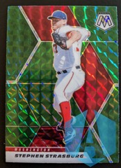 2021 Mosaic Stephen Strasburg #166 Green Camo Prizm Washington